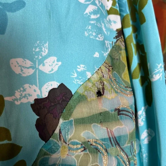 Y2K Spencer Alexis Floral Fairy Lacy Kimono Womens Blouse Size Large - Picture 8 of 13